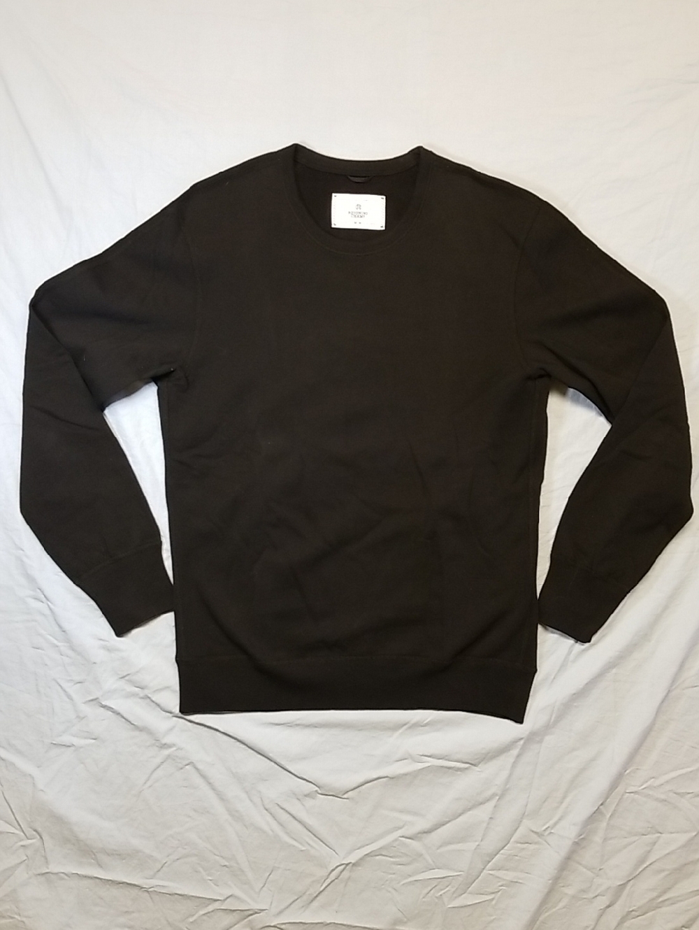 Reigning Champ Black Lightweight Pullover Crewneck Sweater